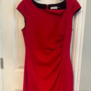 Red Calvin Klein dress